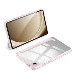 Tablettok Samsung Galaxy Tab A9 8.7 X110 / X115 - DUX DUCIS TOBY pink ütésálló tok, ceruza tartóval-3