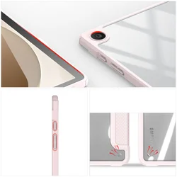 Tablettok Samsung Galaxy Tab A9+ Plus 11.0 X210 / X216 - DUX DUCIS TOBY pink ütésálló tok, ceruza tartóval-3