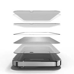 Üvegfólia iPhone 15 Pro Max - Ringke - betekintésvédő üvegfólia fekete kerettel (1db)-2