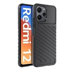Xiaomi Redmi 12 Telefontok - Thunder fekete ütésálló szilikon hátlap tok-1