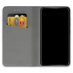 Telefontok Oppo A38 - fekete mágneses szilikon keretes könyvtok-1