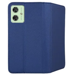 Telefontok Motorola Moto G54 5G / G54 Power 5G - kék mágneses szilikon keretes könyvtok-2