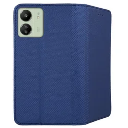 Xiaomi Redmi 13C Telefontok - kék mágneses átlátszó szilikon keretes könyvtok-2