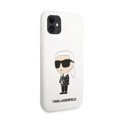 Telefontok iPhone 11 - Karl Lagerfeld Iconic - hátlap tok, fehér-2