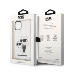 Telefontok iPhone 11 - Karl Lagerfeld - Karl & Choupette - hátlap tok, átlátszó csillámos-4