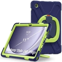 Tablettok Samsung Galaxy Tab A9+ Plus 11.0 X210 / X216 - Tech-Protect X-Armor ütésálló, kitámasztható kék/zöld tablet tok-1