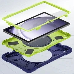 Tablettok Samsung Galaxy Tab A9+ Plus 11.0 X210 / X216 - Tech-Protect X-Armor ütésálló, kitámasztható kék/zöld tablet tok-3