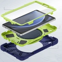 Tablettok Samsung Galaxy Tab A9 8.7 X110 / X115 - Tech-Protect X-Armor ütésálló, kitámasztható kék/zöld tablet tok-3