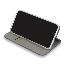 Xiaomi Poco C65 Telefontok - Smart Magnetic kék szilikon keretes mágneses könyvtok-3