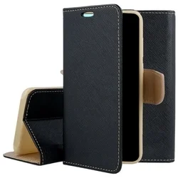 Xiaomi Poco C65 Telefontok - Fancy fekete/arany mágneses szilikon keretes könyvtok-3