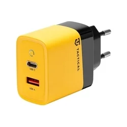 Hálózati töltő: Tactical Microgrid GaN - USB / Type-C (USB-C) porttal, univerzális hálózati gyorstöltő, fekete/sárga 45W-1