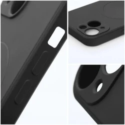Telefontok iPhone 13 mini - MagSafe kompatibilis fekete szilikon tok-2