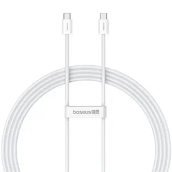 BASEUS Superior Series 2 - Type-C (USB-C) / Type-C (USB-C) fehér gyorstöltő kábel, 1m, 30W-1