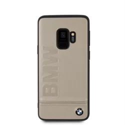 Telefontok Samsung Galaxy S9 - BMW Bőr Hátlaptok Drapp (3700740426449)-1