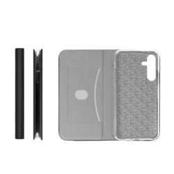 Samsung Galaxy A25 5G Telefontok - Senseo fekete mágneses szilikon keretes könyvtok-3