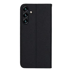 Samsung Galaxy A25 5G Telefontok - Senseo fekete mágneses szilikon keretes könyvtok-1