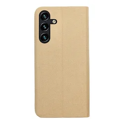 Samsung Galaxy A25 5G Telefontok - Senseo arany mágneses szilikon keretes könyvtok-1