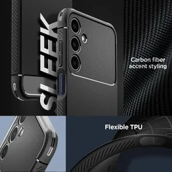 Telefontok Samsung Galaxy A25 5G - SPIGEN Rugged Armor - matt fekete hátlap tok-9