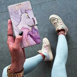 Samsung Galaxy A25 5G Telefontok - Marble mágneses szilikon keretes könyvtok-1