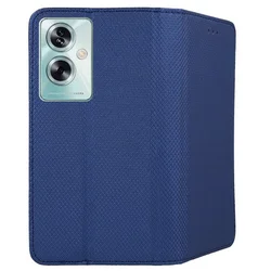 Telefontok Oppo A79 5G - kék mágneses szilikon keretes könyvtok-2