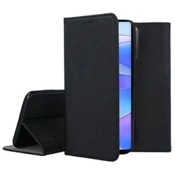Telefontok Honor X7a - fekete mágneses szilikon keretes könyvtok-3