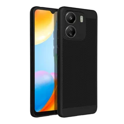 Telefontok Xiaomi Poco C65 - BREEZY - fekete műanyag hátlap tok-1