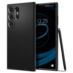 Telefontok Samsung Galaxy S24 Ultra - SPIGEN Liquid Air matt fekete hátlap tok-7