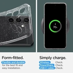 Telefontok Samsung Galaxy S24 - Spigen Liquid Crystal Glitter - TPU átlátszó tok-8