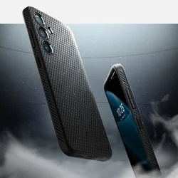 Telefontok Samsung Galaxy S24 - SPIGEN Liquid Air matt fekete hátlap tok-5