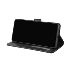 Motorola Moto G54 5G Telefontok - fekete ráhajtófüles bőr könyvtok-2