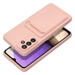 Telefontok Samsung Galaxy A15 4G / 5G - Forcell Card - pink kártyatartós szilikon hátlap tok-2