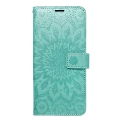 Telefontok Xiaomi Redmi Note 13 Pro 5G - MEZZO mandala mintás zöld mágneses szilikon keretes könyvtok-2