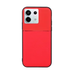 Telefontok Xiaomi Redmi Note 13 5G - Elegance piros műanyag hátlap tok szilikon kerettel-1