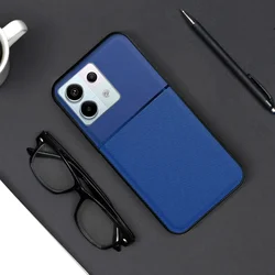 Telefontok Xiaomi Redmi Note 13 5G - Elegance kék műanyag hátlap tok szilikon kerettel-2