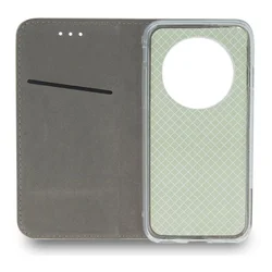 Honor X50 5G Telefontok - Smart Magnetic kék szilikon keretes mágneses könyvtok-2