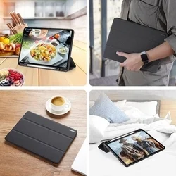 Tablettok iPad Pro 12.9 2020 (4. gen) - DUX DUCIS DOMO fekete ütésálló tok, ceruza tartóval-8