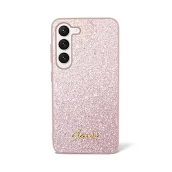 Telefontok Samsung Galaxy S24+ (S24 Plus) - Guess Glitter Script Hátlaptok - pink -2