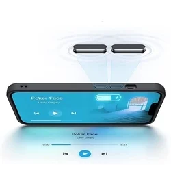 XIAOMI REDMI NOTE 13 5G Telefontok - Tech-Protect Magmat MagSafe kompatibilis áttetsző műanyag hátlap tok, fekete szilikon kerettel-2