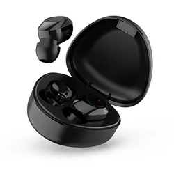 Headset: TWS M9 - fekete bluetooth headset, töltő tokkal-4