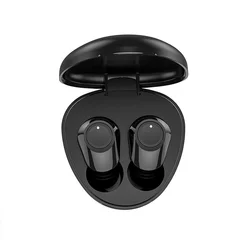 Headset: TWS M9 - fekete bluetooth headset, töltő tokkal-3