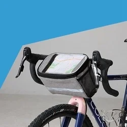 Biciklis tartó: SAHOO 11002 - bicikli kormánytáska, telefontartóval szürke, 3,5L-2