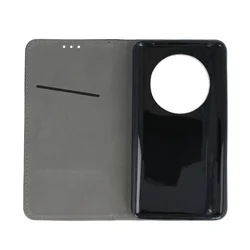 Telefontok Honor Magic6 Lite - Smart Magnetic fekete szilikon keretes mágneses könyvtok-2