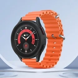 Samsung Galaxy Watch 3 (45 mm) okosóra szíj - F- Design FS01 - narancssárga szilikon szíj (szíj szélesség: 22 mm)-2