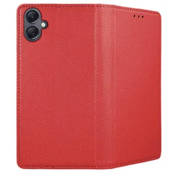 Telefontok Samsung Galaxy A05 - piros mágneses szilikon keretes könyvtok-2