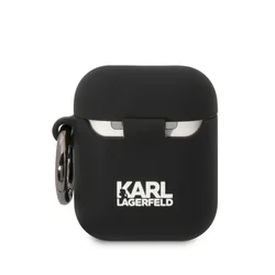 Airpods 1/2 tartó: Karl Lagerfeld Karl Head - fekete szilikon tok-1