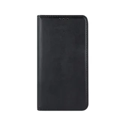 Telefontok Motorola Moto G04 - Smart Magnetic fekete szilikon keretes mágneses könyvtok-1