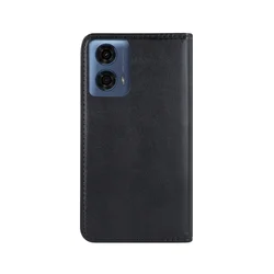 Telefontok Motorola Moto G04 - Smart Magnetic fekete szilikon keretes mágneses könyvtok-2