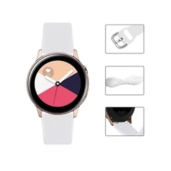 Samsung Galaxy Watch 3 (45 mm) okosóra szíj - Strap - szürke szilikon szíj (szíj szélesség: 22 mm)-1