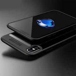 Telefontok iPhone XS / X - iPaky Frame plexi hátlap, szilikon keret  -fekete-3