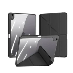 Tablettok iPad Air 4 (2020, 10,9 coll) - DUX DUCIS Magi fekete ütésálló tok, ceruzatartóval-1
